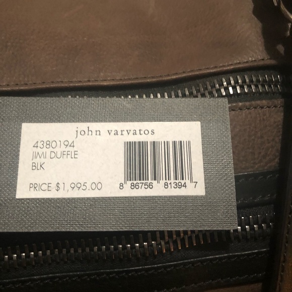 John Varvatos Leather Duffle Bag - Picture 8 of 8